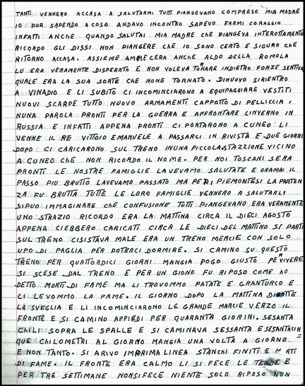 Marino Mattei journal page